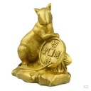 2 szt. Chiński posąg szczura Feng Shui figurka zwi