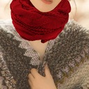 Pletený šál na krk pre ženy mužov Jesenný ženský zimný šál Zapínanie žiadny