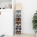 vidaXL Skrinka na topánky, biela, 27,5x27x102 cm, materiál na báze dreva Stav balenia originálne
