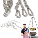 ДЛИННАЯ ЦЕПЬ ДЛЯ ГРИЛЯ С КАРАБИНАМИ