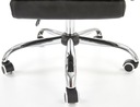 Fotel biurowy z PODNÓŻKIEM ROZKŁADANY ALVIN czarny Szerokość mebla 66 cm