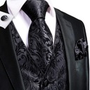 Жаккардовый комплект: Жилет, галстук, нагрудный платок, запонки, размер M WYS24H.