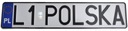 Табличка для регистрационных рамок ПОЛЬША - голограмма.