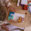 Tooky Toy Skladačka Kocky Tetris 10 úrovní obtiažnosti 22 el. Materiál drevo
