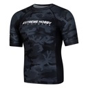 Rashguard z Krótkim Rękawem Męski czarny M