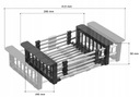 Сушилка для мойки ТЕЛЕСКОПИЧЕСКАЯ регулируемая корзина для мойки СТАЛЬНАЯ