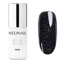 NEONAIL Baza Hybrydowa GLITTER EFFECT BASE BLACK SHINE 7,2 ml - WYPRZEDAŻ