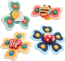 ZESTAW FIDGET SPINNER Z PRZYSSAWKĄ 4 SZT,plastik