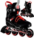 Роликові ковзани NILS EXTREME NA14124 для фітнесу, чорні, розмір 38 ABEC 7, алюмінієві ковзани