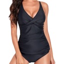 ЧЕРНЫЙ КУПАЛЬНИК ИЗ ДВУХ ЧАСТЕЙ, ЖЕНСКИЙ КОСТЮМ-ТАНКНИ, ФУТБОЛКА, ТРУСИКИ XL