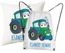 ПОДУШКА + СУМКА для детского сада графический ЗЕЛЕНЫЙ ТРАКТОР + ИМЯ