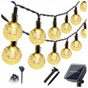 СОЛНЕЧНЫЕ ГИРЛАНДЫ САДОВЫЕ ЛАМПЫ 6М 40 LED ТЁПЛЫЕ