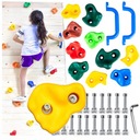 KAMIENIE WSPINACZKOWE dla dzieci DUŻE UCHWYTY DO WSPINACZKI KOLOROWE 10 SZT