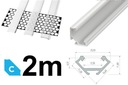 PROFIL DO TAŚMY LED narożny C 2m z KLOSZEM, BIAŁY
