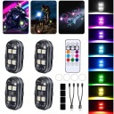 4X БЕЗПРОВОДНІ STROBOSKOPOWE LED (СВІТЛОДІОД) RGB СВІТЛА 8 КОЛЬОРІВ DO АВТО МОТОЦИКЛА  фото 12