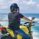 FIOLETOWA ПЛЕТЕНКА DO ШОЛОМА MOTOCIKLINIO Z ABS I PU  фото 4