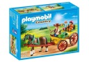 PLAYMOBIL ДЕРЕВЕНСКАЯ ПОВОЗКА, ЗАПРЯЖЕННАЯ ЛОШАДЬМИ 6932