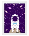 PLAKAT A4 OBRAZEK DLA DZIECKA KOSMOS PLANETY RAMKA