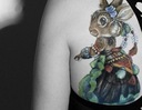 Моющаяся временная татуировка кролик традиции цвет