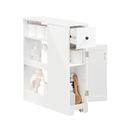 Узкий шкаф для ванной комнаты, кухонная тележка для туалетной бумаги BZR106-W