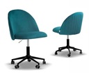 SOUL turkus - krzesło obrotowe welur w stylu LOFT