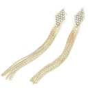 Золотые свадебные серьги-подвески с кисточками и кисточками 116 мм