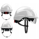 KASK BUDOWLANY KASK BHP HEŁM ATRA 20 Z OKULARAMI BIAŁY Z OSŁONĄ OCZU