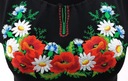Dámska ľudová blúzka v Kvety Maki FolkStyle *3XL Model Klasyczna Bluzka Czarna Haftowane Kwiaty Maki