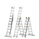 Алюминиевая многофункциональная лестница 3х7 ступеней DRABEST PRO MAX 150кг