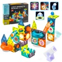 МАГНИТНАЯ КОНСТРУКЦИЯ РАЗВИВАЮЩИЕ БЛОКИ, ПАЗЛ, СВЕТЯЩАЯСЯ ДОРОЖКА, 75 деталей.