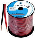 СПИКЕРНЫЙ КАБЕЛЬ CCA CABLE черно-красный 2x0,5 мм