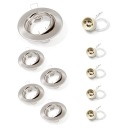 5x HALOGEN SURFACE SURFACING LIGHT SET SATIN MOVABLE + GU10 sockets