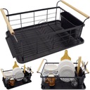 ЧЕРНЫЙ ДРЕНАЖ ДЛЯ СУШКИ ПОСУДЫ, БОЛЬШОЙ ПОДДОН ДЛЯ КАПЕЛЬНИКА