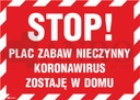 ZNAK STOP PLAC ZABAW NIECZYNNY 164 PVC