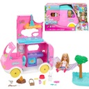 Lalka Laleczka Barbie Chelsea Różowy Kamper Auto Hamak Zabawka Akcesoria