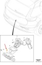VOLVO XC 40 XC40 2023 КРЕПЛЕНИЕ ФИКСАТОР КРЫШКИ БАГАЖНИКА БАГАЖНИКА 31484517  фото 8