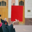 Обкладинка для документів та диплому про закінчення навчання, потрійна, червона, для самостійного складання