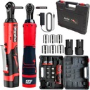 УДАРНЫЙ КЛЮЧ С ТРЕЩОТКОЙ 12 В 2x2 Ач АККУМУЛЯТОР 65 Нм 6 РАЗЪЕМОВ КОРПУС