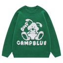 Street Hip Hop Rabbit Man Sweater Retro Loose Roun