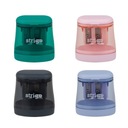 Temperówka na dwie grubości z pojemnikiem transparentna