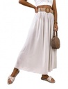 ВОЗДУШНАЯ, ЛЕГКАЯ, ДЛИННАЯ ЮБКА ИЗ ВИСКОЗЫ МАКСИ, UNI ECRU