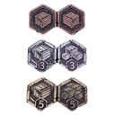 ZASOBY RESOURCES ZESTAW 3 METALOWYCH MONET ZAMIENNIK DO ARKHAM HORROR