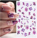 САМОКЛЕЯЩИЕСЯ НАКЛЕЙКИ ДЛЯ НОГТЕЙ, КАК ОКРАШЕННЫЕ 5D РЕФЕЛЬНЫЕ ЦВЕТЫ 5D-K045
