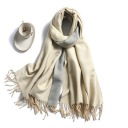 ШАРФ ЖЕНСКИЙ КАШЕМИР 100% КАШЕМИР БЕЖЕВЫЙ СЕРЫЙ