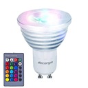 ŻARÓWKA GU10 LED RGB DECORYA 16 KOLORÓW NA PILOTA