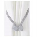 ПРЯЖКА КРЕПЛЕНИЕ ШТОР МАГНИТНАЯ ГЕОМЕТРИЧЕСКАЯ КРЫШКА СЕРАЯ ЭЛАСТИЧНАЯ