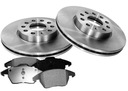 Тормозные диски x2 + колодки ПЕРЕДНИЕ Audi A3 VW GOLF V VII PASSAT B6 B7