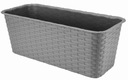 SKRZYNKA BALKONOWA DONICZKA 40CM SZARA RATTAN GALI