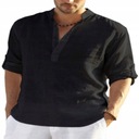 Męska Bluzki Luźna Moda Koszula S-4XL,M Wzór dominujący bez wzoru