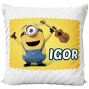 ПОДУШКА МИНЬОНЫ МИНЬОНЫ DEC + ВАШЕ ИМЯ ПОДАРОК ​​НА ДЕНЬ РОЖДЕНИЯ ДЕНЬ ДЕТИ